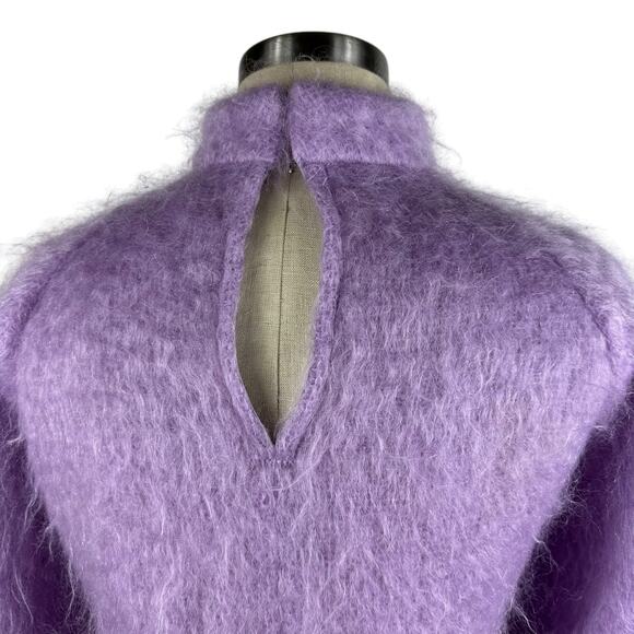 ELEANOR BALFOUR Pastel Purple Mohair Blend Sweater Women's Size 4 - Picture 4 of 11
